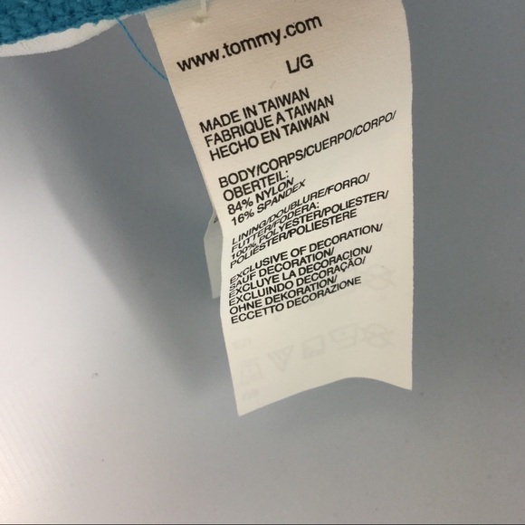 tommy Hilfiger Tropical Floral Halter Style One-Piece Swimsuit Size Large - Picture 6 of 6